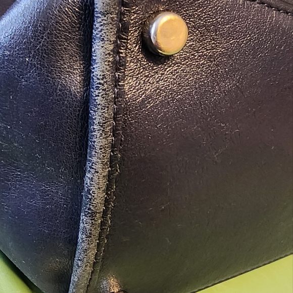 Coach Crosby w/ floral rivets Satchel Black/dk Gray GUC - Picture 10 of 16